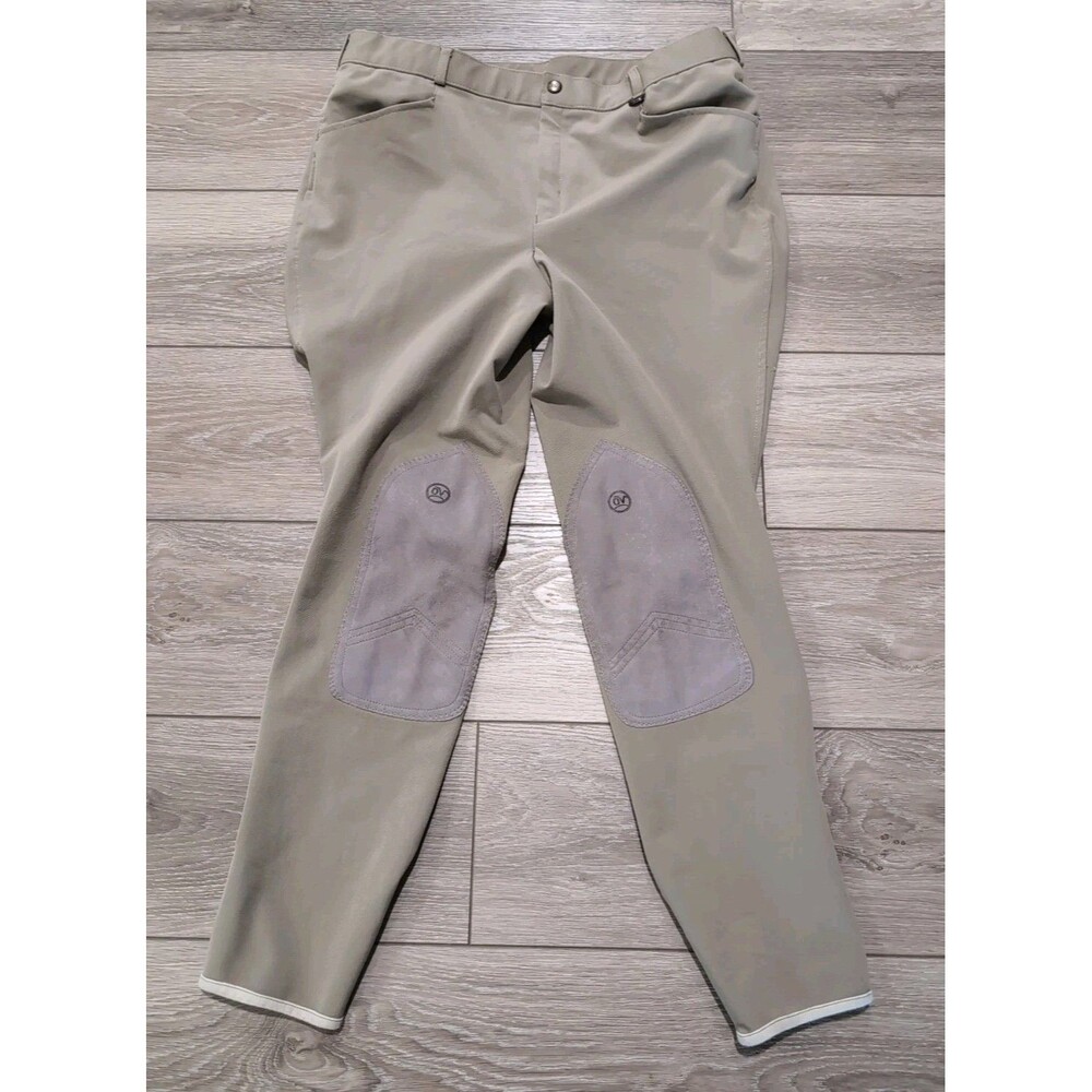 OVATION RIDING PANTS WOMEN'S SZ 36 STRETCH EQUESTRIAN/HORSE KNEE PATCH EUC